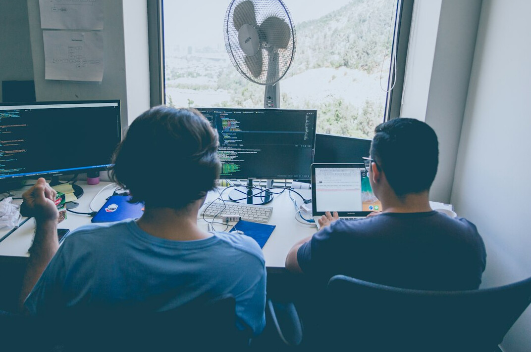 students learning programming